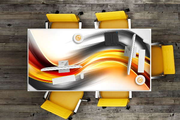 Sous-main bureau Oranges d'abstraction