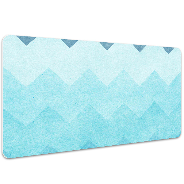 Sous-main bureau Zigzags bleu