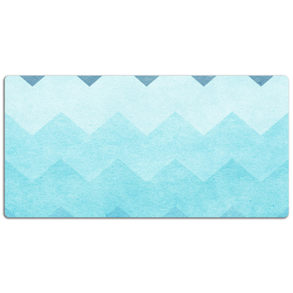 Sous-main bureau Zigzags bleu