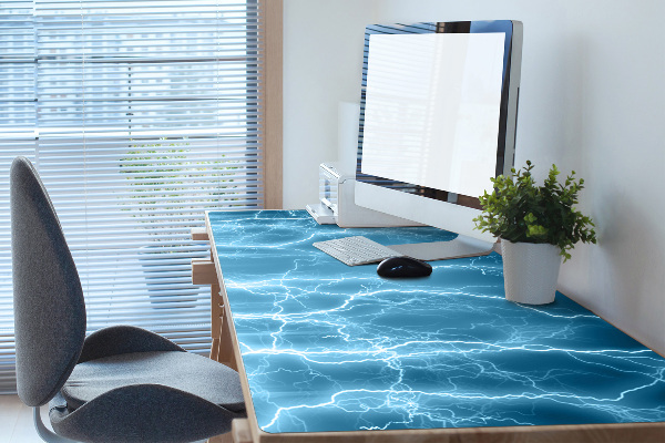 Sous-main bureau Lightning bleu