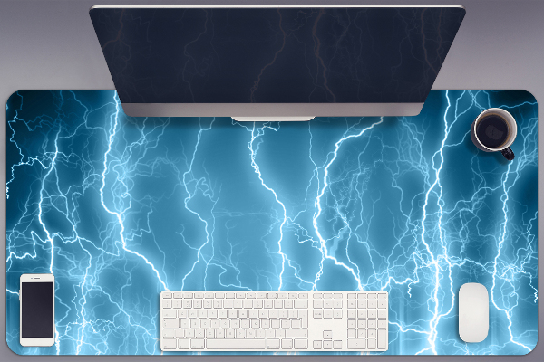 Sous-main bureau Lightning bleu