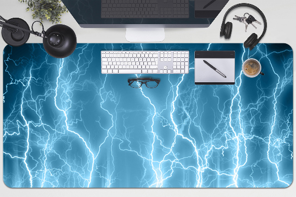 Sous-main bureau Lightning bleu