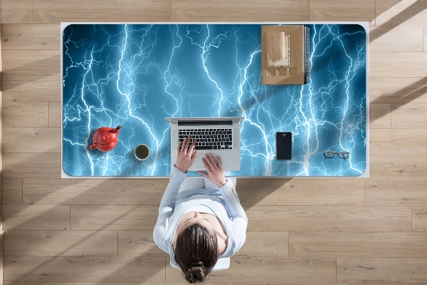 Sous-main bureau Lightning bleu