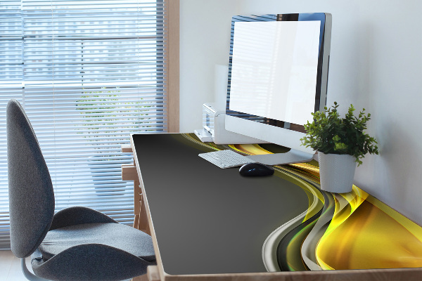 Sous-main bureau Abstraction jaune