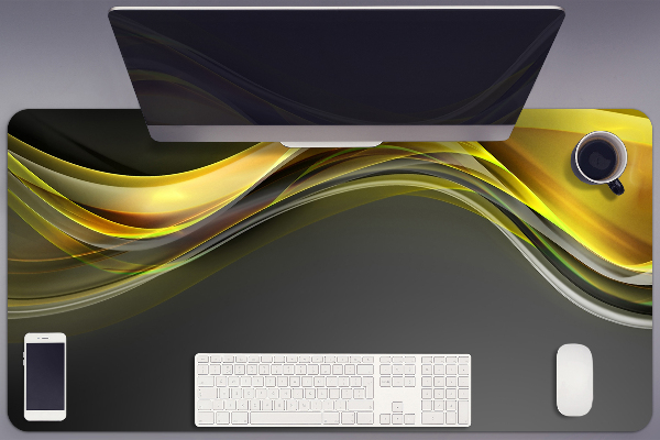 Sous-main bureau Abstraction jaune