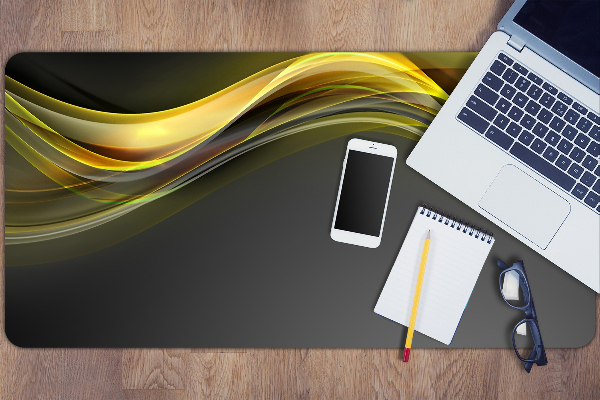 Sous-main bureau Abstraction jaune