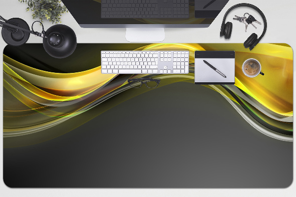 Sous-main bureau Abstraction jaune