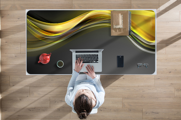 Sous-main bureau Abstraction jaune