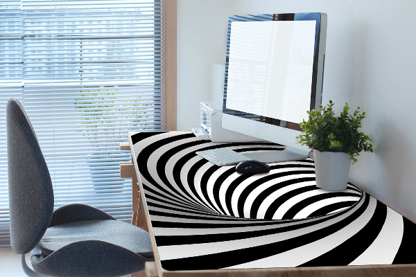Sous-main bureau Tourbillon noir et blanc