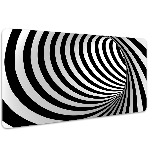 Sous-main bureau Tourbillon noir et blanc
