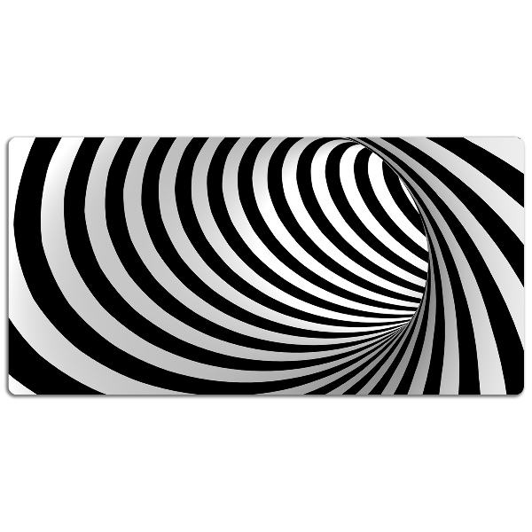 Sous-main bureau Tourbillon noir et blanc