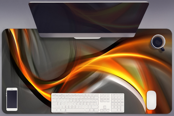 Sous-main bureau Abstraction orange