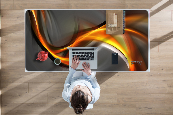 Sous-main bureau Abstraction orange