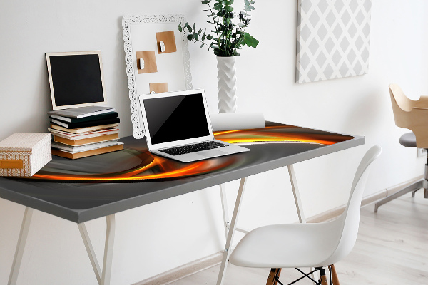 Sous-main bureau Abstraction orange