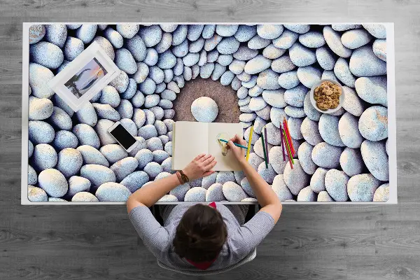 Sous main de bureau Cercle de pierres