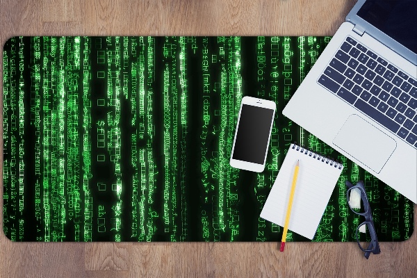 Sous main de bureau Signes verts