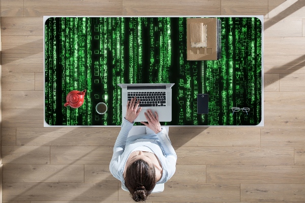 Sous main de bureau Signes verts