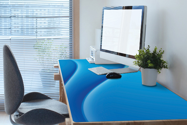 Sous-main bureau Abstraction bleue