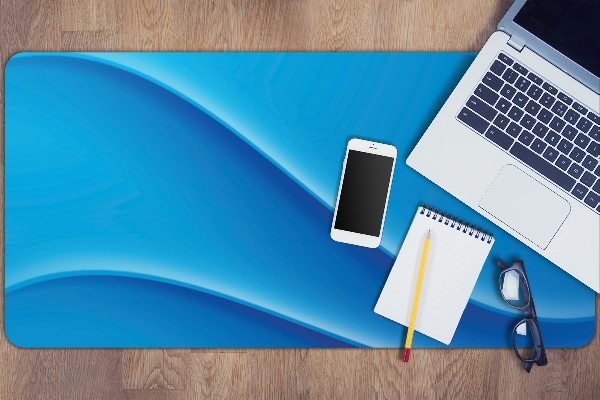 Sous-main bureau Abstraction bleue