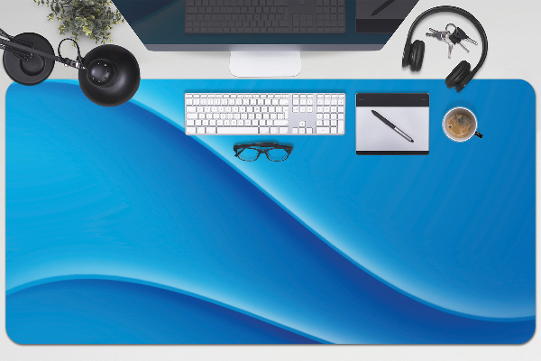 Sous-main bureau Abstraction bleue