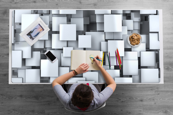 Tapis de bureau Tampons gris