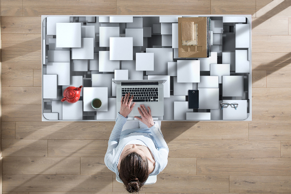 Tapis de bureau Tampons gris