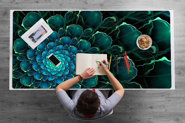 Sous main de bureau Fleur verte