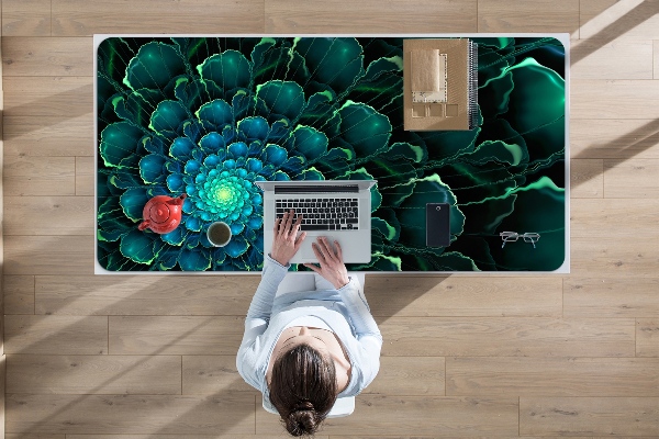 Sous main de bureau Fleur verte
