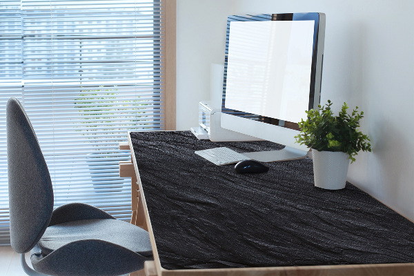 Sous main de bureau Marbre noir