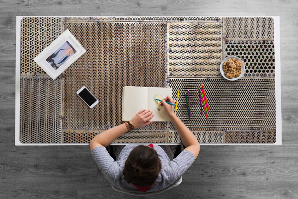 Sous-main bureau Plancher métallique