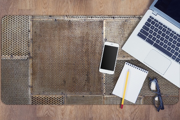 Sous-main bureau Plancher métallique