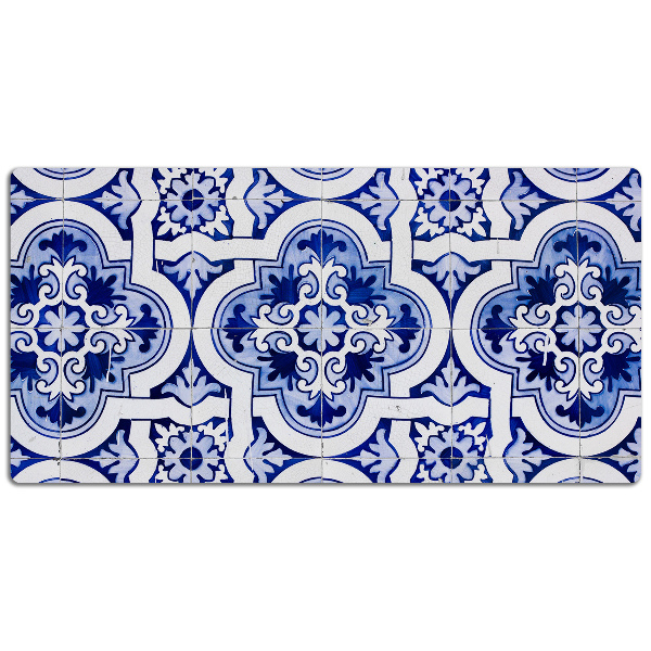 Sous-main bureau Tuiles bleues