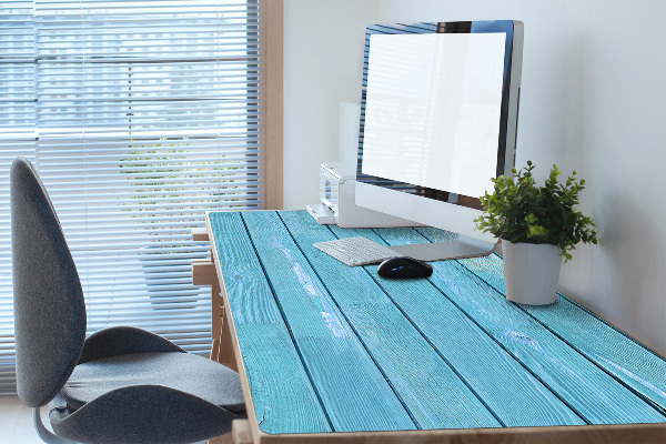 Sous-main bureau Planches bleues