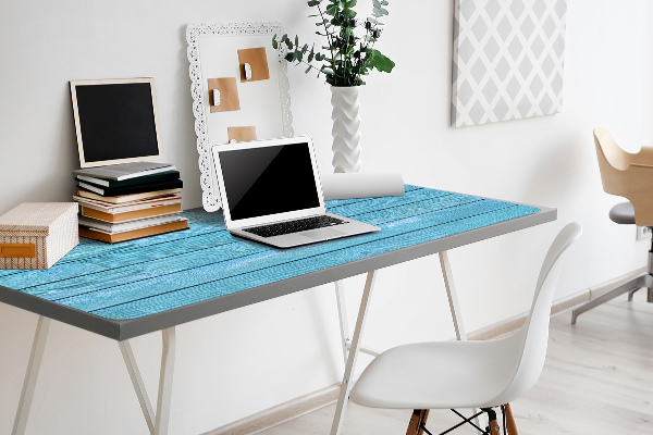 Sous-main bureau Planches bleues