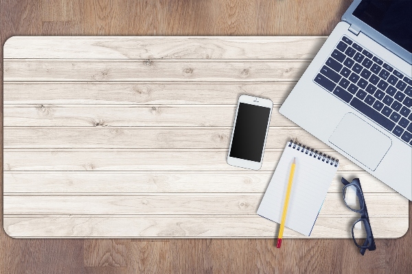 Sous main de bureau Planches blanches