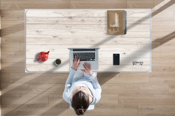 Sous main de bureau Planches blanches