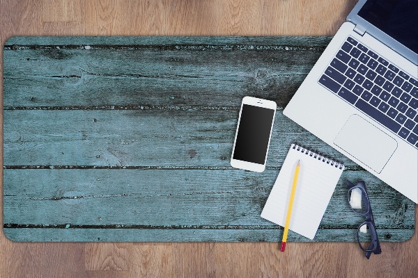 Sous-main bureau Planches bleues