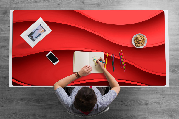 Sous-main bureau Abstraction rouge