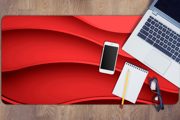 Sous-main bureau Abstraction rouge