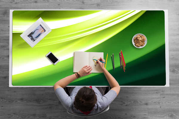 Sous-main bureau Abstraction verte