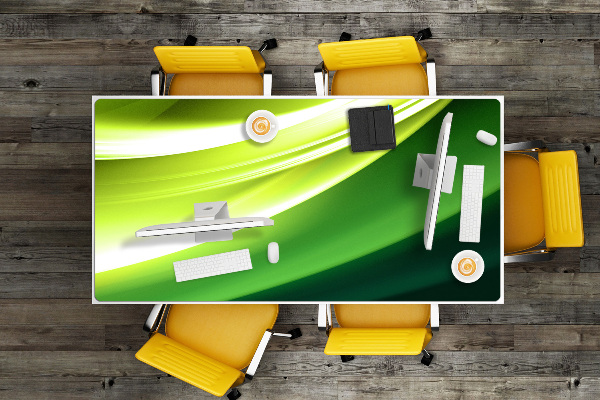 Sous-main bureau Abstraction verte