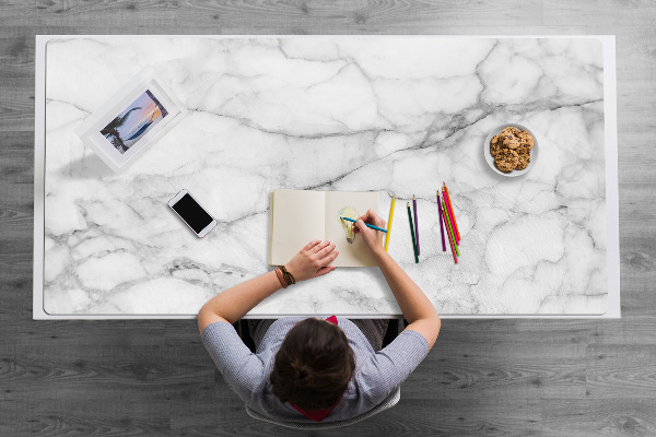 Tapis de bureau Marbre gris