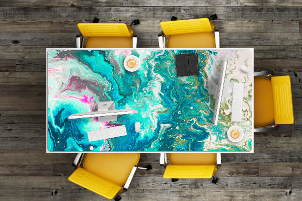 Sous-main bureau Abstraction verte