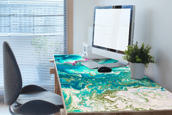 Sous-main bureau Abstraction verte