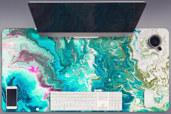Sous-main bureau Abstraction verte