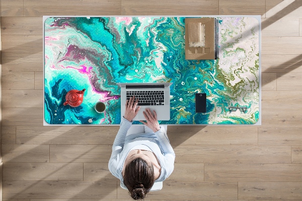Sous-main bureau Abstraction verte