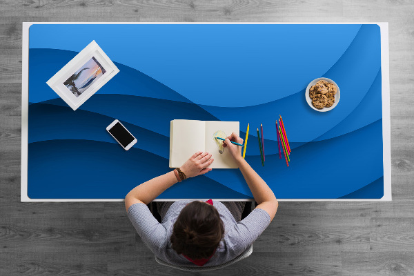 Sous-main bureau Transition bleue
