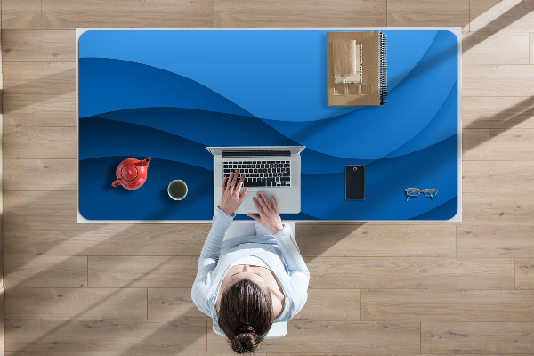 Sous-main bureau Transition bleue