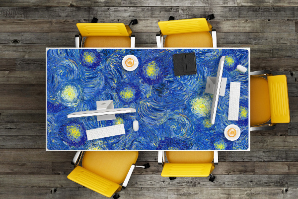 Sous-main bureau Almond en fleurs