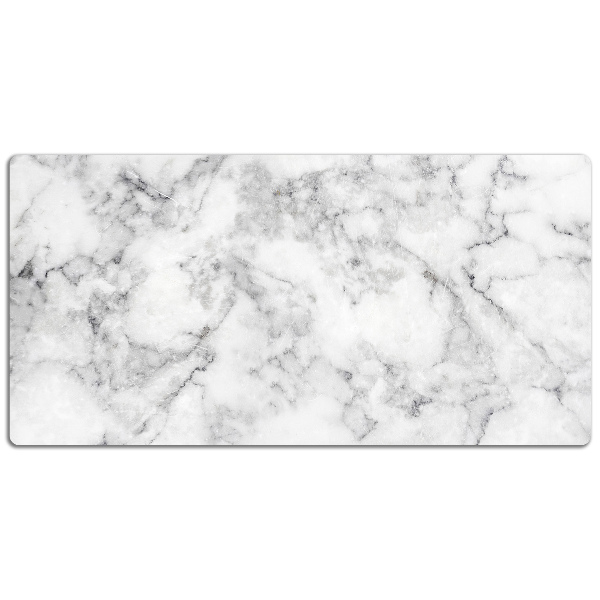 Tapis de bureau marbre blanc